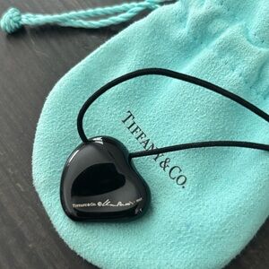 Tiffany & Co. Onyx Heart Necklace